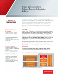 Oracle Communications Network Service Orchestration Solution